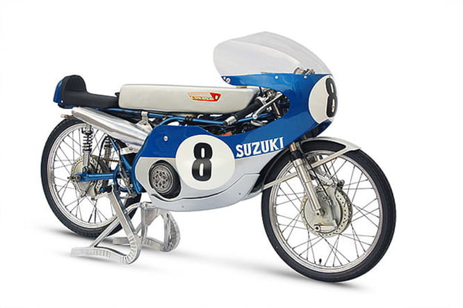 Max revs on the 50cc Suzuki was 17,500rpm and it had a 14-speed transmission