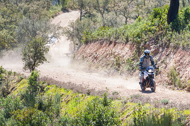 Less ground clearance than the F800GS but the smaller of the two middleweight adventure BMW's still copes