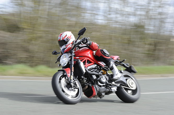 Ducati's steering damper helped it feel more stable