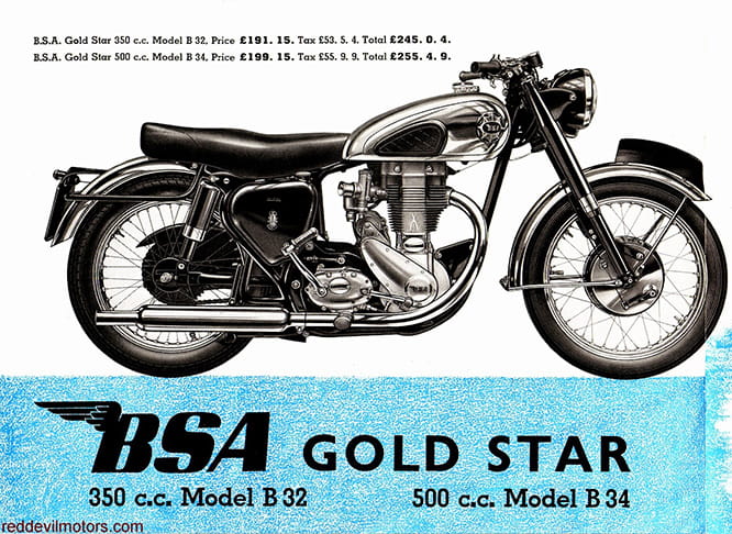 The Blue Star became the Gold Star when fitted with top components to lap Brooklands at over 100mph