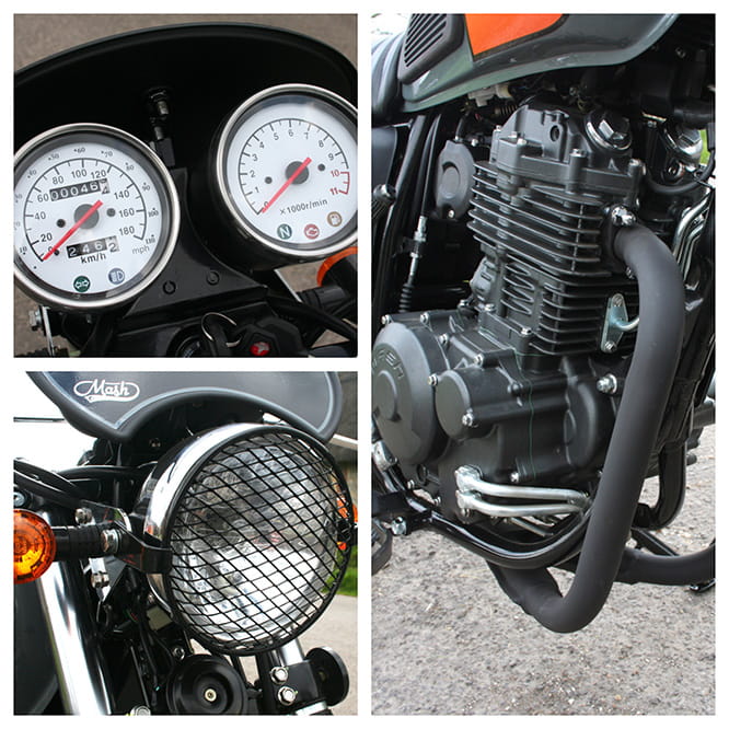 Simple bike means simple instrument panel and no fuel gauge