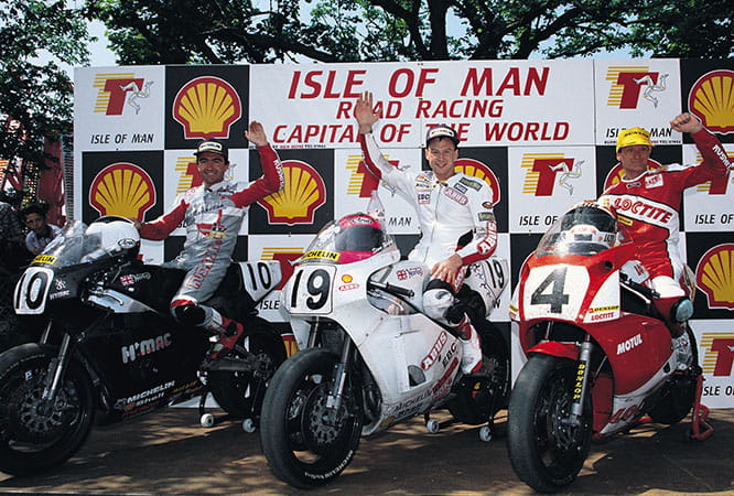 1992 Isle of Man Senior TT podium