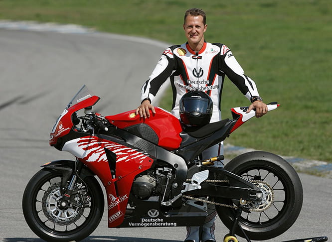 Michael Schumacher raced a Fireblade while retired from F1