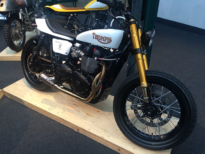 Dirt-tracked Triumph complete with Ohlins forks