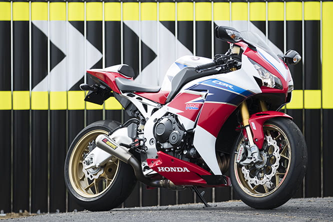 HRC colours, Akrapovic pipe, limited edition brake levers and lever guard are among the upgrades for the TT special edition