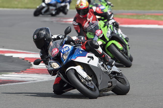 Bike Social making the most of the Silverstone GP circuit for a group test