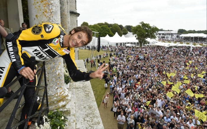 Valentino Rossi was an uber-hit at the Goodwood Festival of Speed last year
