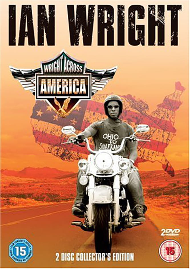 As the title suggest, Wright went across America on a Harley