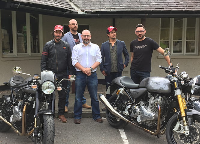 The Arch Motorcycle crew, our man Marc Potter and Norton's Skinner