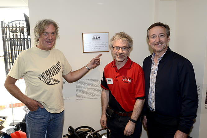 James May, David Silver and Freddie Spencer seem happy with the new wall art installation