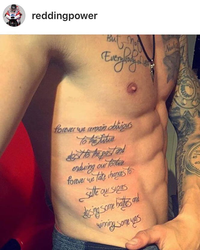 Scott Redding's latest tattoo (June 2016)