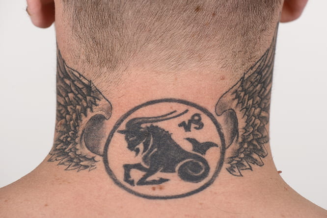 Redding's Capricorn symbal with wings