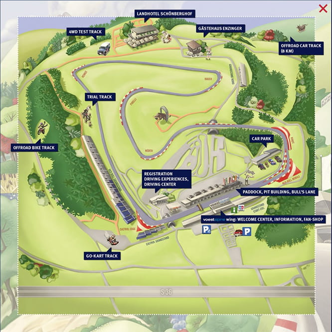 The Red Bull Ring circuit in Austria. Image supplied by the official circuit website