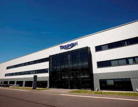 Triumph's HQ and UK-based factory in Hinckley. Photo: Impact Images/Tim Keeton 