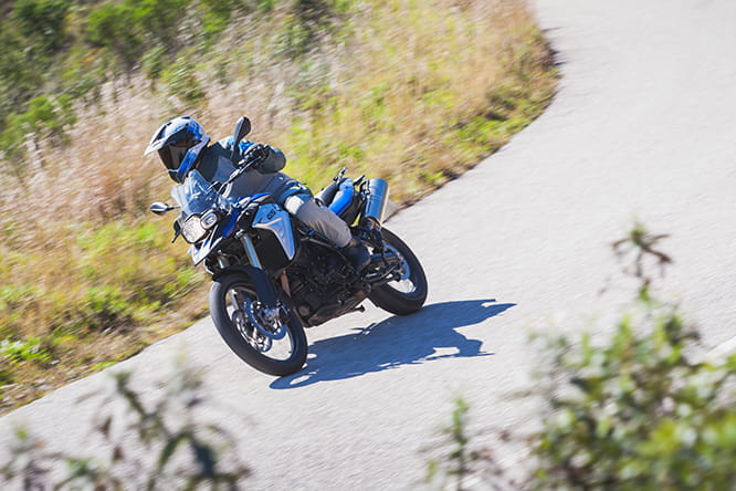 Even with its 21' front and 17' rear, the F800GS can still hustle on the roads